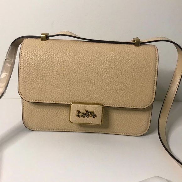 Authentic Coach ALIE Ivory Genuine Grain Leather Shoulder Crossbody Handbag - Picture 5 of 10